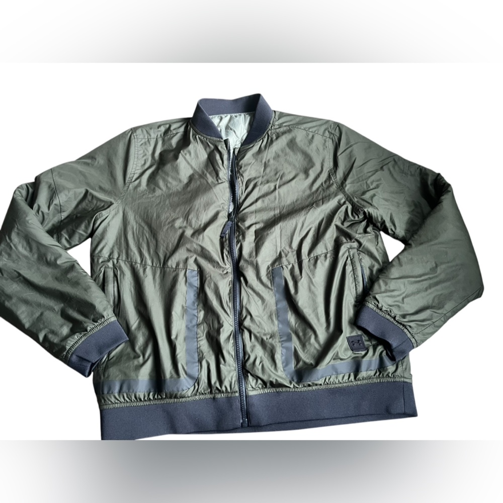 Under Armour Men's Large L Reversible Quilted Puffer Bomber Jacket/Coat